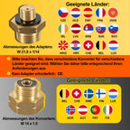 Cosmo Go Gasheizer 3800W Gasheizung für Gasflaschen Faltbarer mit EU Adapter