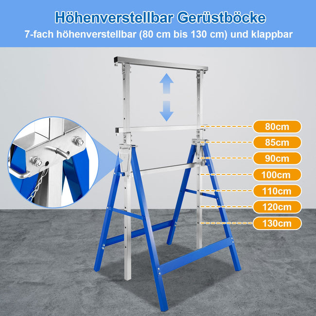 Cosmo Go 2x Gerüstbock Klappbock 7-fach höhenverstellbar Main Image