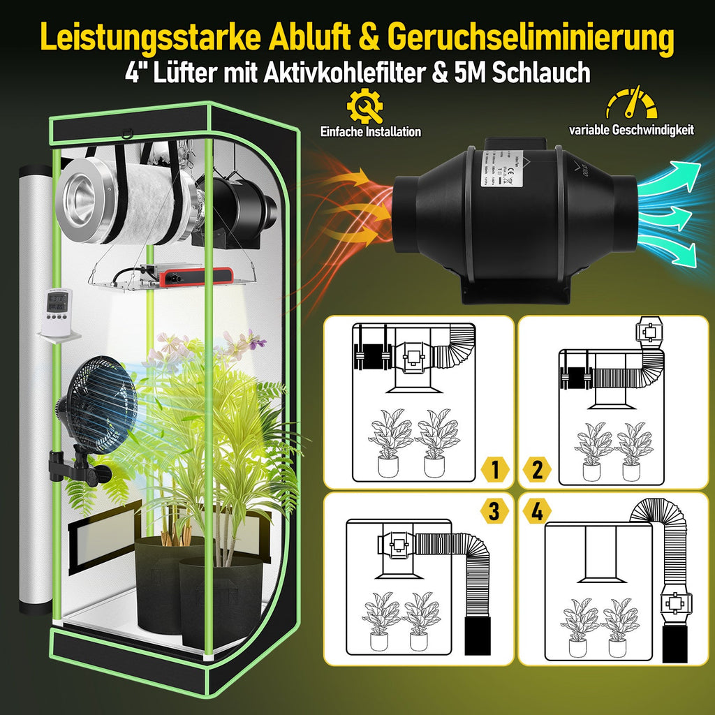 Cosmo Go Growzelt Growbox Komplettset Vollspektrum