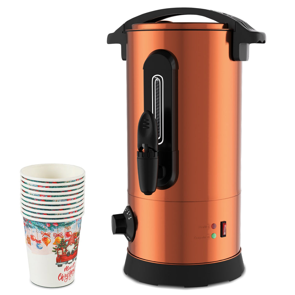 Cosmo Go 8 L Glühweinkocher Glühweinkessel inkl. 10 Tassen, Kupferfarbe