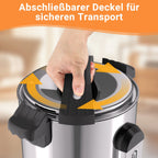 Cosmo Go Glühweinkocher Glühweintopf Edelstahl 1500W 8L