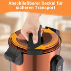 Cosmo Go 8 L Glühweinkocher Glühweinkessel inkl. 10 Tassen, Kupferfarbe