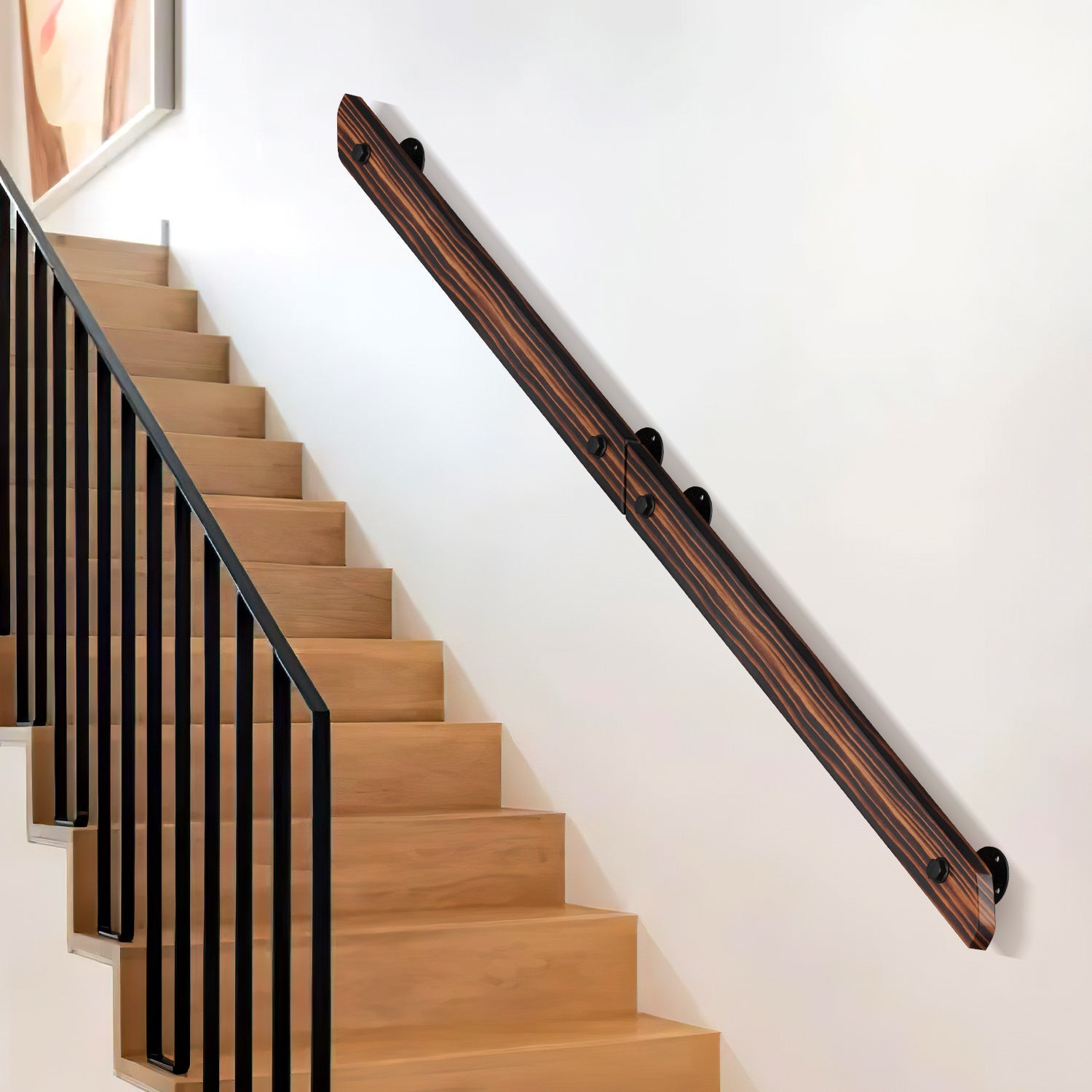 Cosmo Go Handlauf Treppengeländer Kiefernholz 60cm-200cm Brown