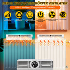 Cosmo Go Heizkörper Ventilator Heizverstärker 6 Auslässen und Beleuchtung