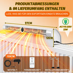 Cosmo Go Heizkörper Ventilator Heizverstärker 6 Auslässen und Beleuchtung