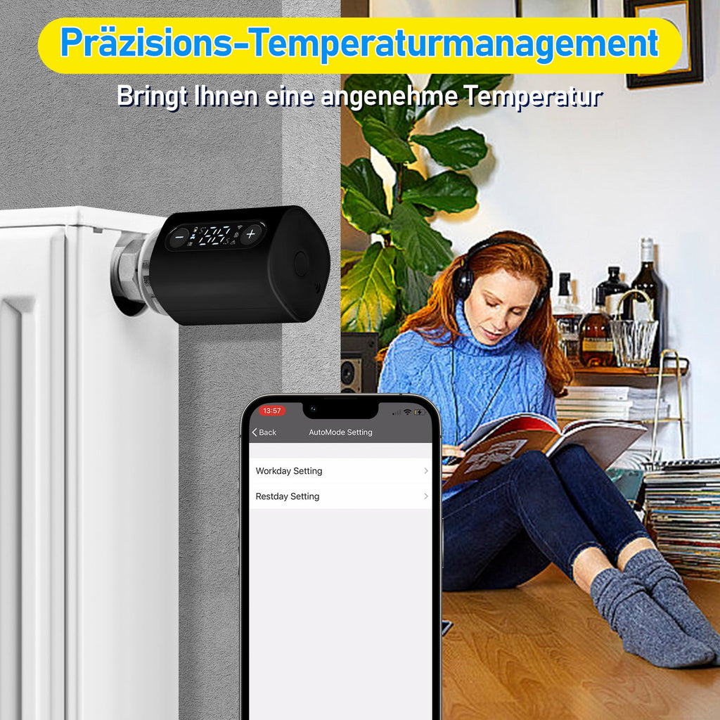 Cosmo Go Heizkörperthermostat Thermostatisches Heizkörperventil mit Ersatzkopf