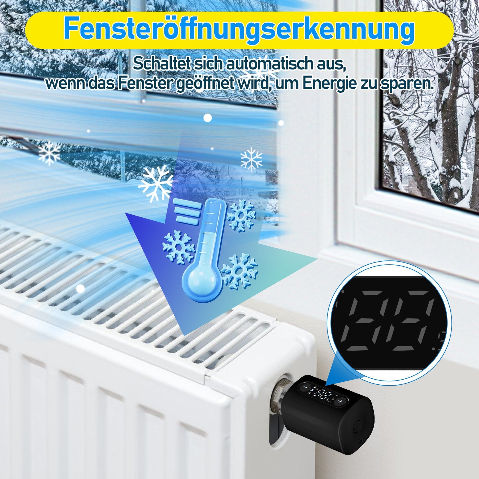 Cosmo Go Heizkörperthermostat Thermostatisches Heizkörperventil mit Ersatzkopf
