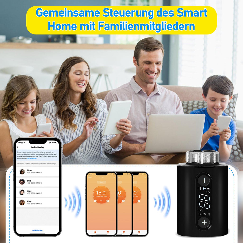 Cosmo Go Heizkörperthermostat Thermostatisches Heizkörperventil mit Ersatzkopf