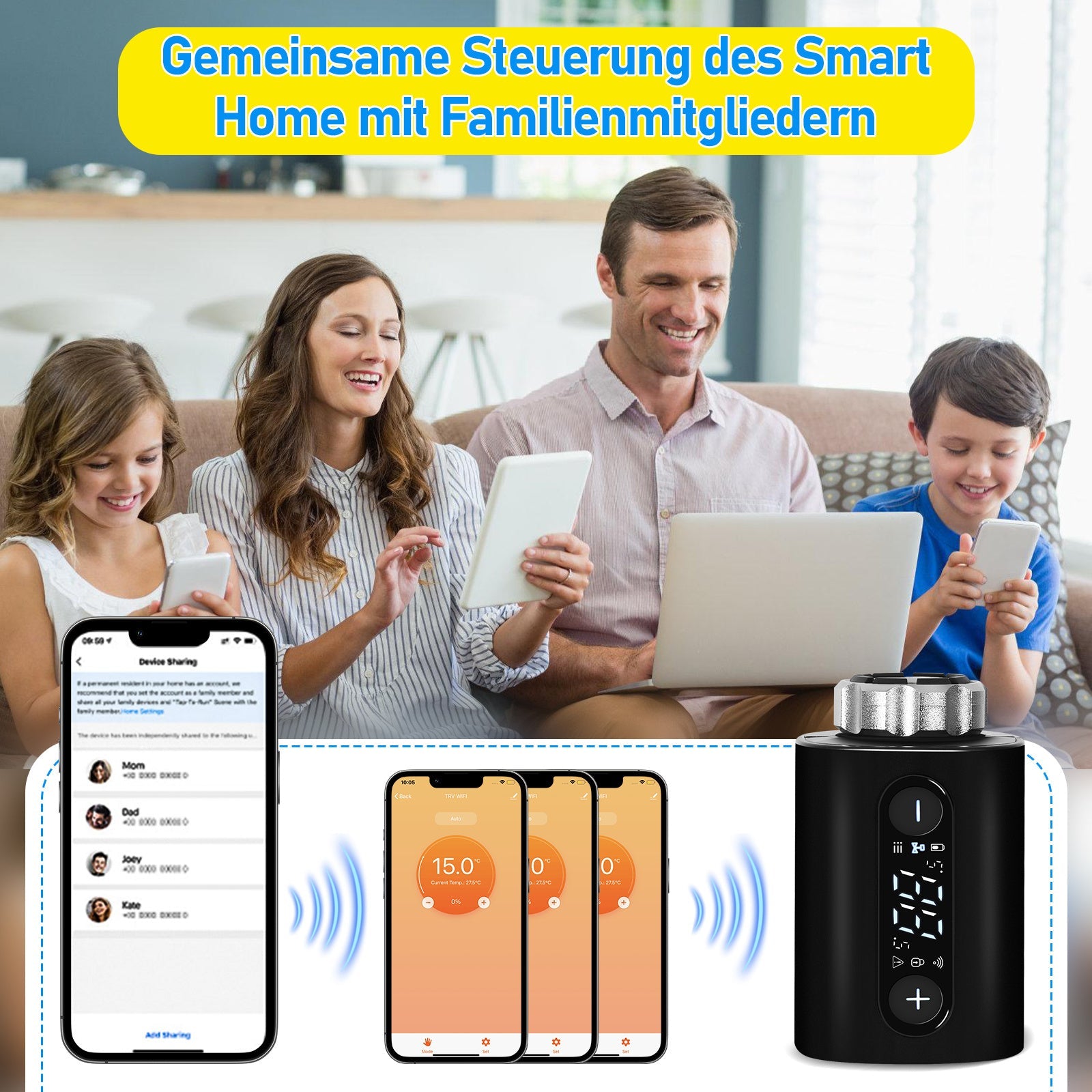 Cosmo Go Heizkörperthermostat Thermostatisches Heizkörperventil mit Ersatzkopf
