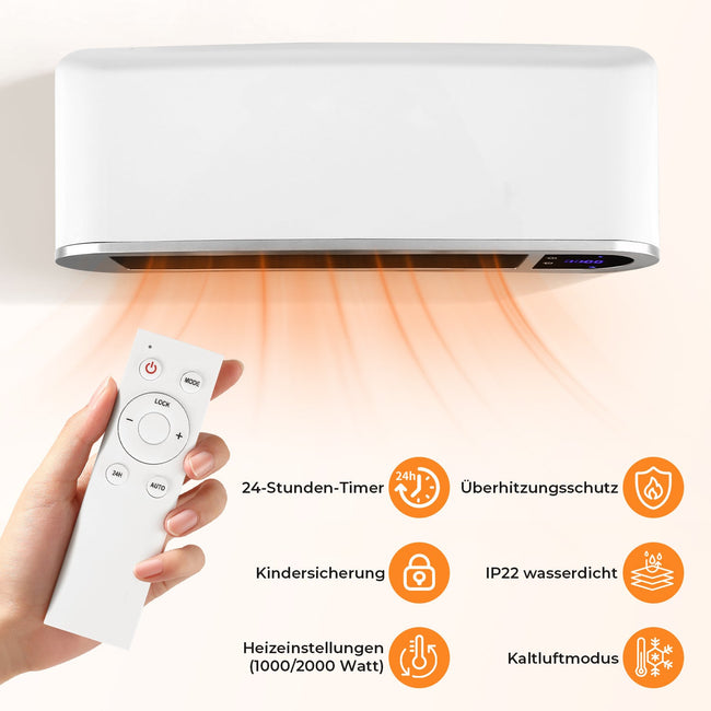 Cosmo Go Heizlüfter Keramik Wandheizung APP 2000W Main Image