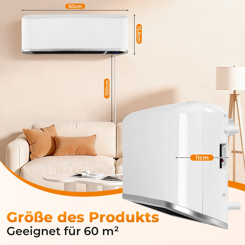 Cosmo Go Heizlüfter Keramik Wandheizung APP 2000W