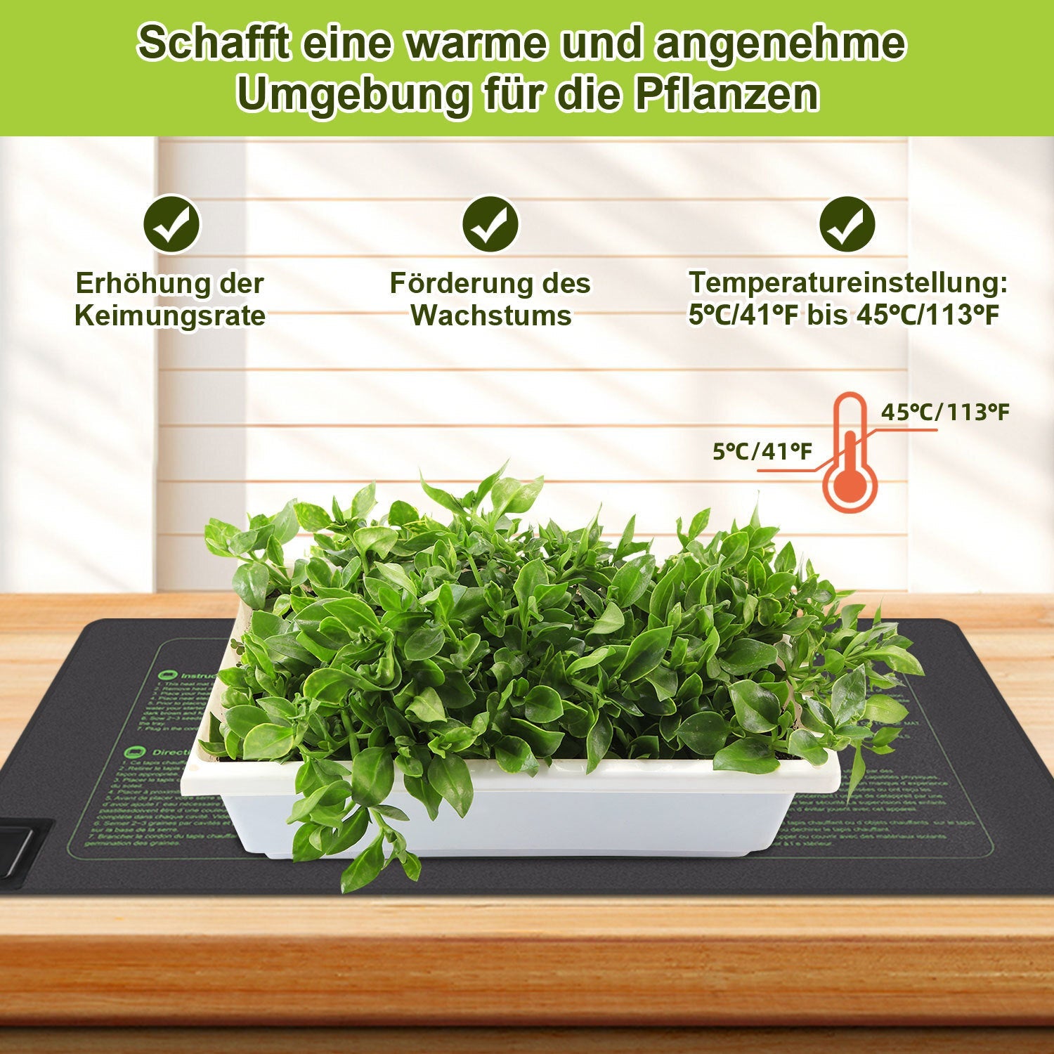 Cosmo Go Heizmatte Pflanzen 27W/55W mit Thermostat