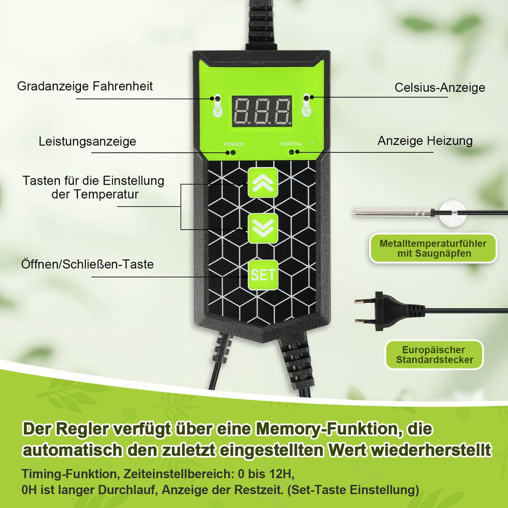 Cosmo Go Heizmatte Pflanzen 27W/55W mit Thermostat