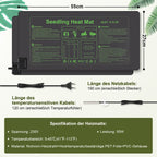 Cosmo Go Heizmatte Pflanzen 27W/55W mit Thermostat