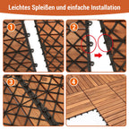 Cosmo Go Holzfliesen 30x30cm 6 Latten Fliese (11 Stück)