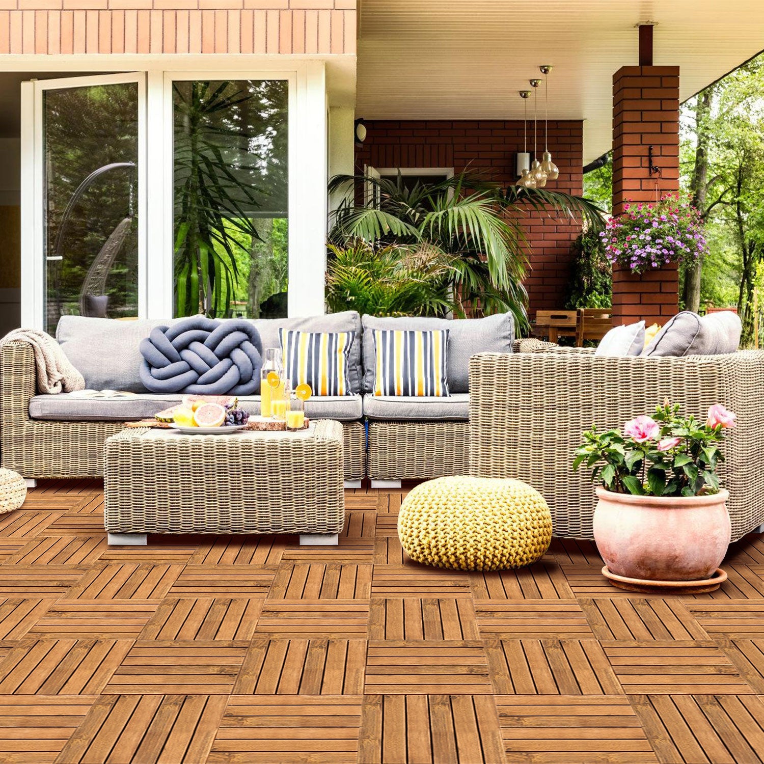 Cosmo Go Holzfliesen 30x30cm 6 Latten Fliese (11 Stück)
