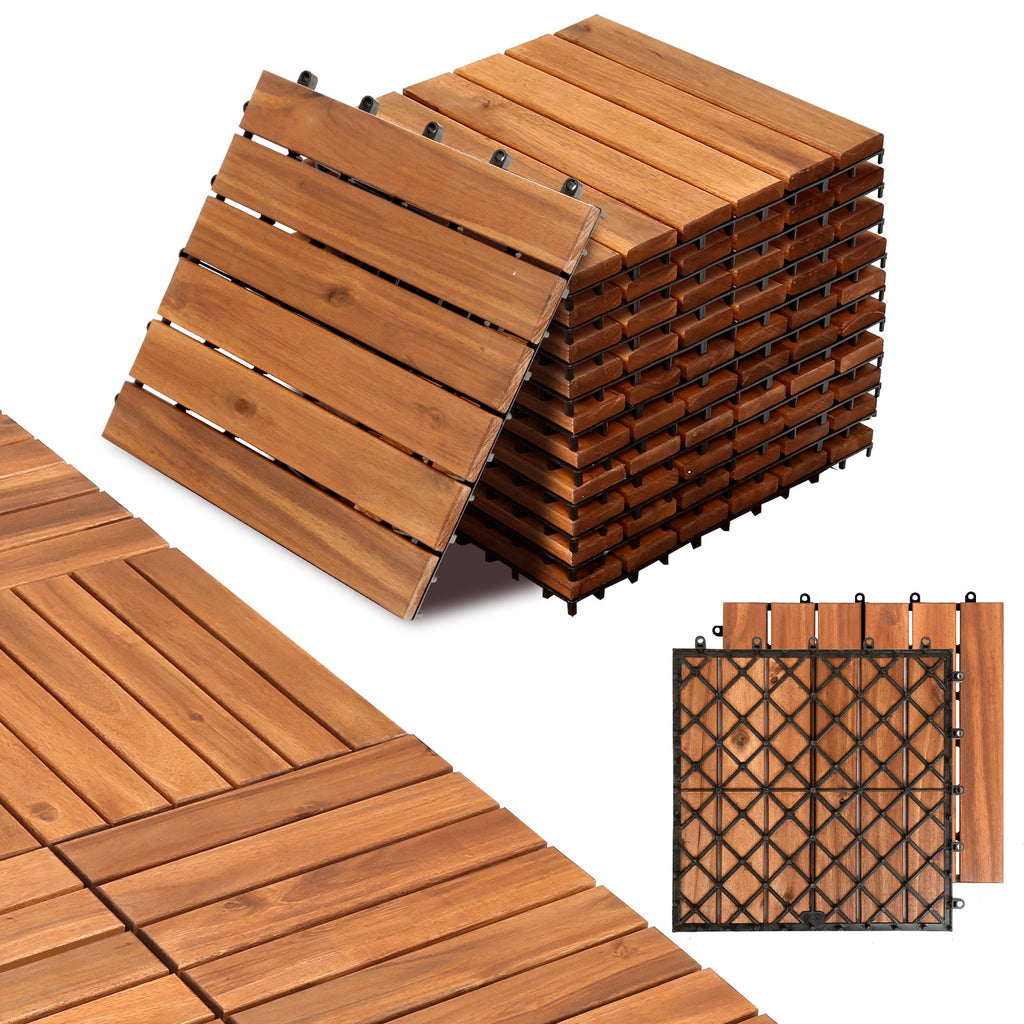 Cosmo Go Holzfliesen 30x30cm 6 Latten Fliese (11 Stück) Verschiedene Farben