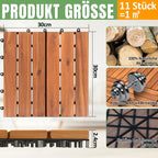 Cosmo Go Holzfliesen 30x30cm 6 Latten Fliese (11 Stück) Verschiedene Farben