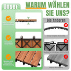 Cosmo Go Holzfliesen 30x30cm 6 Latten Fliese (11 Stück) Verschiedene Farben