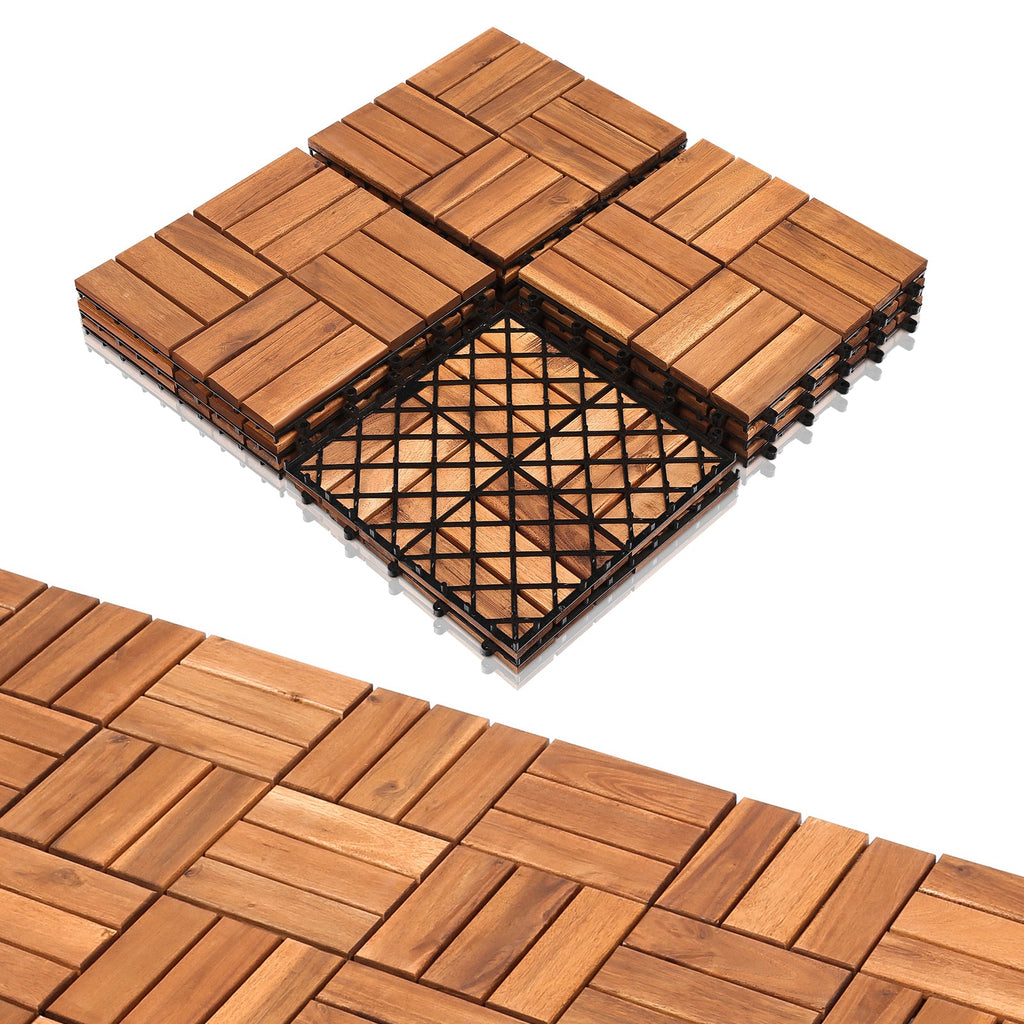 Cosmo Go Holzfliesen 30x30cm 12 Latten Fliese(11 Stück) Verschiedene Farben