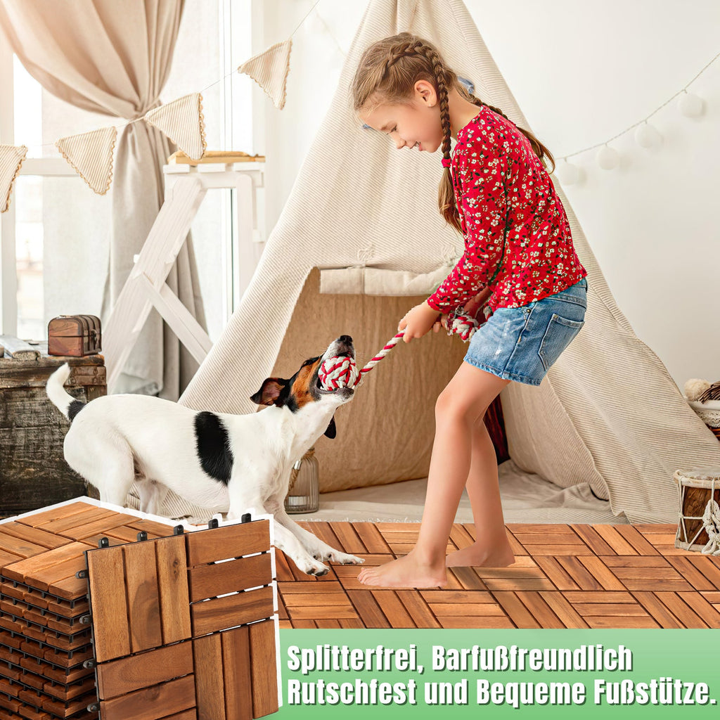 Cosmo Go Holzfliesen 30x30cm 12 Latten Fliese(11 Stück) Verschiedene Farben