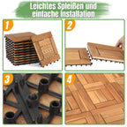 Cosmo Go Holzfliesen Balkonfliesen 30x30cm 11 Fliesen