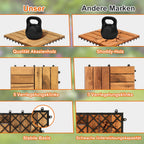 Cosmo Go Holzfliesen 30x30cm 12 Latten Fliese(11 Stück)