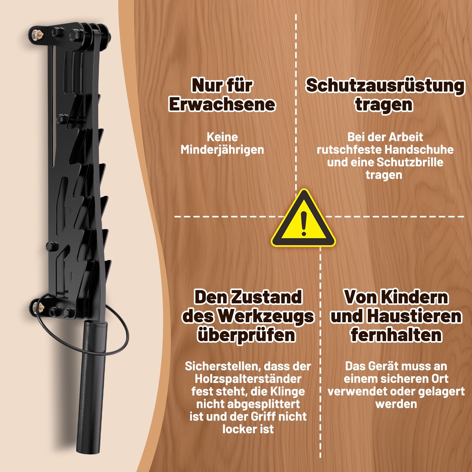 Cosmo Go Manueller Holzspalter Wandhalterung mit Abziehbar Griff