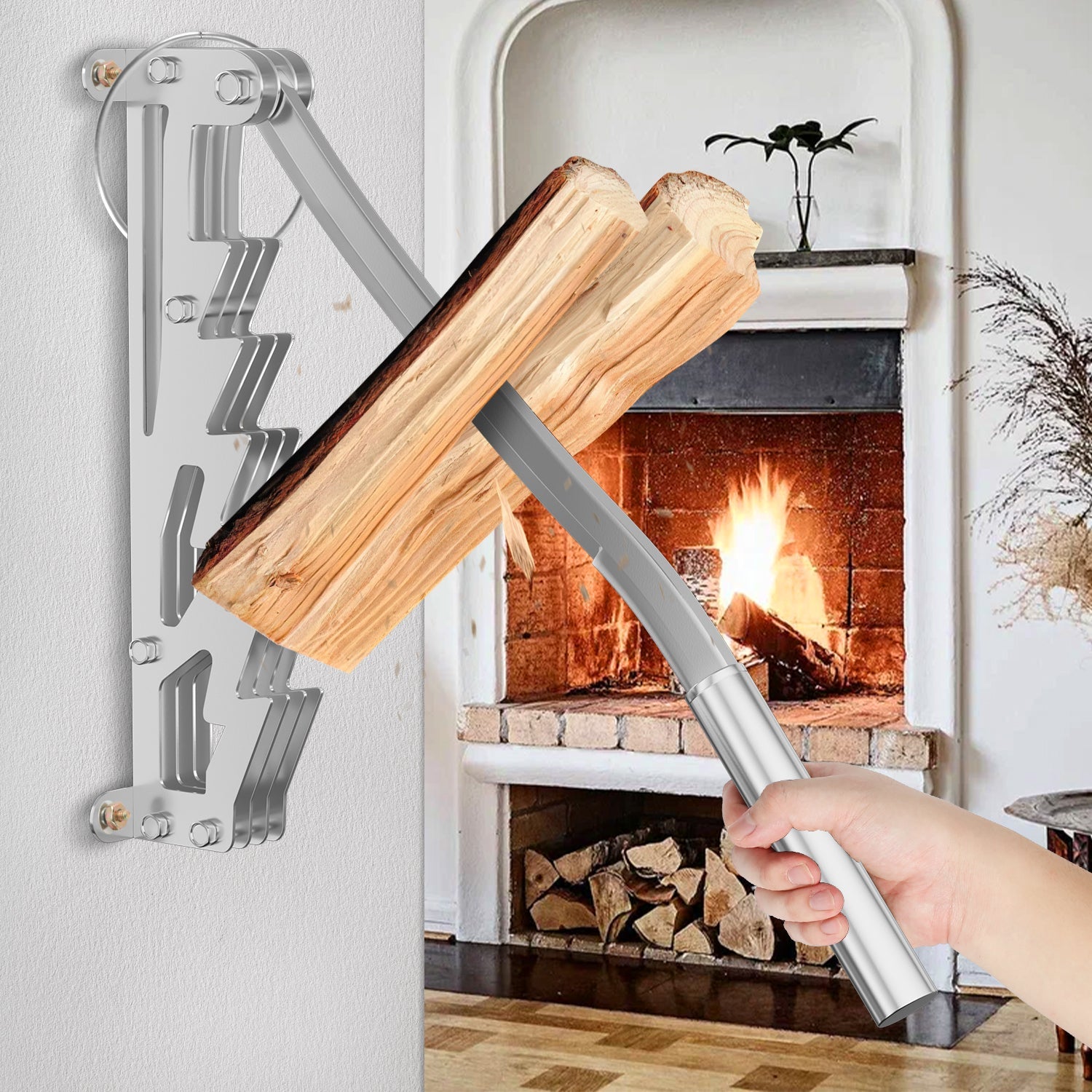 Cosmo Go Manueller Holzspalter Wandhalterung mit Abziehbar Griff