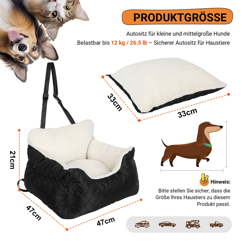 Cosmo Go Hundesitz Auto Hundeautositz bis 12kg