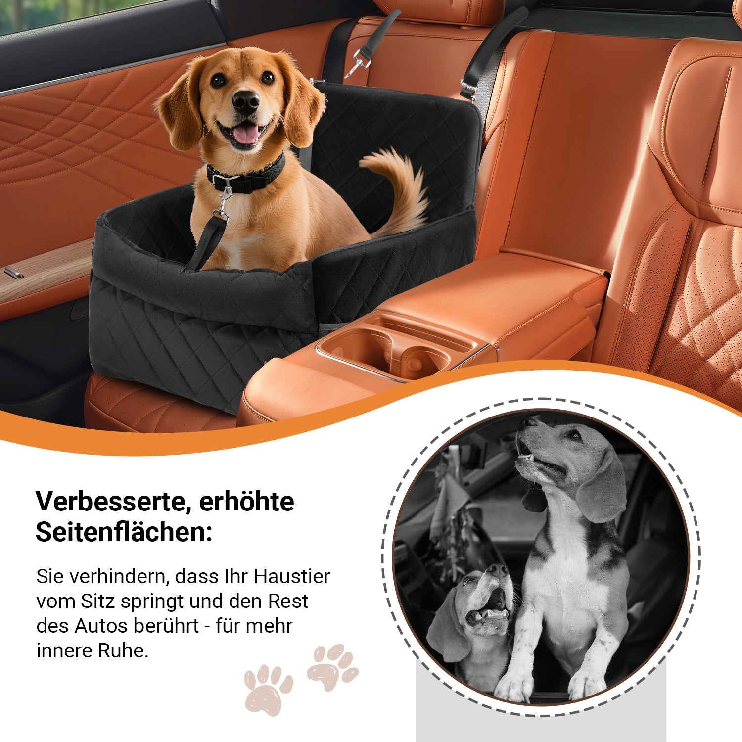 Cosmo Go Hundesitz Auto Hundeautositz bis 50kg