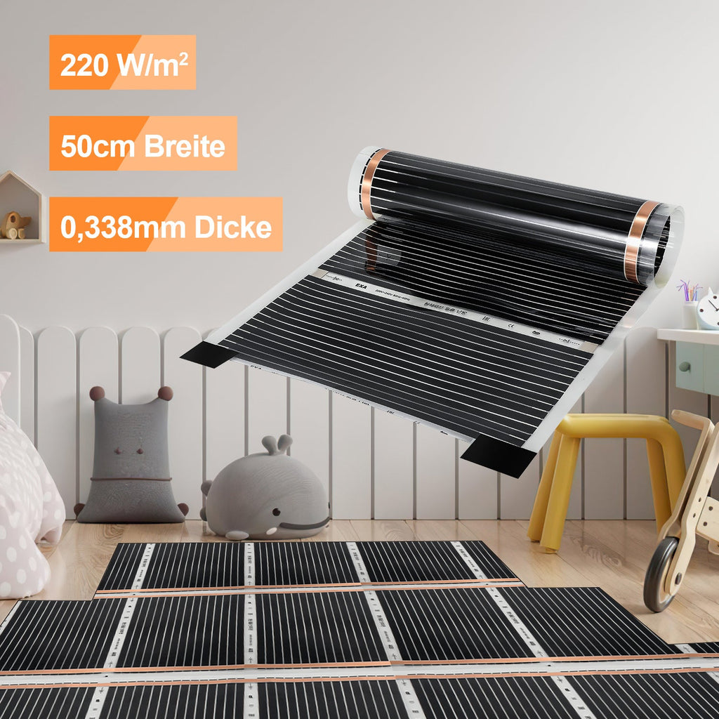 Cosmo Go Infrarot Heizfolie Heizfilm 2mx0.5m 220W