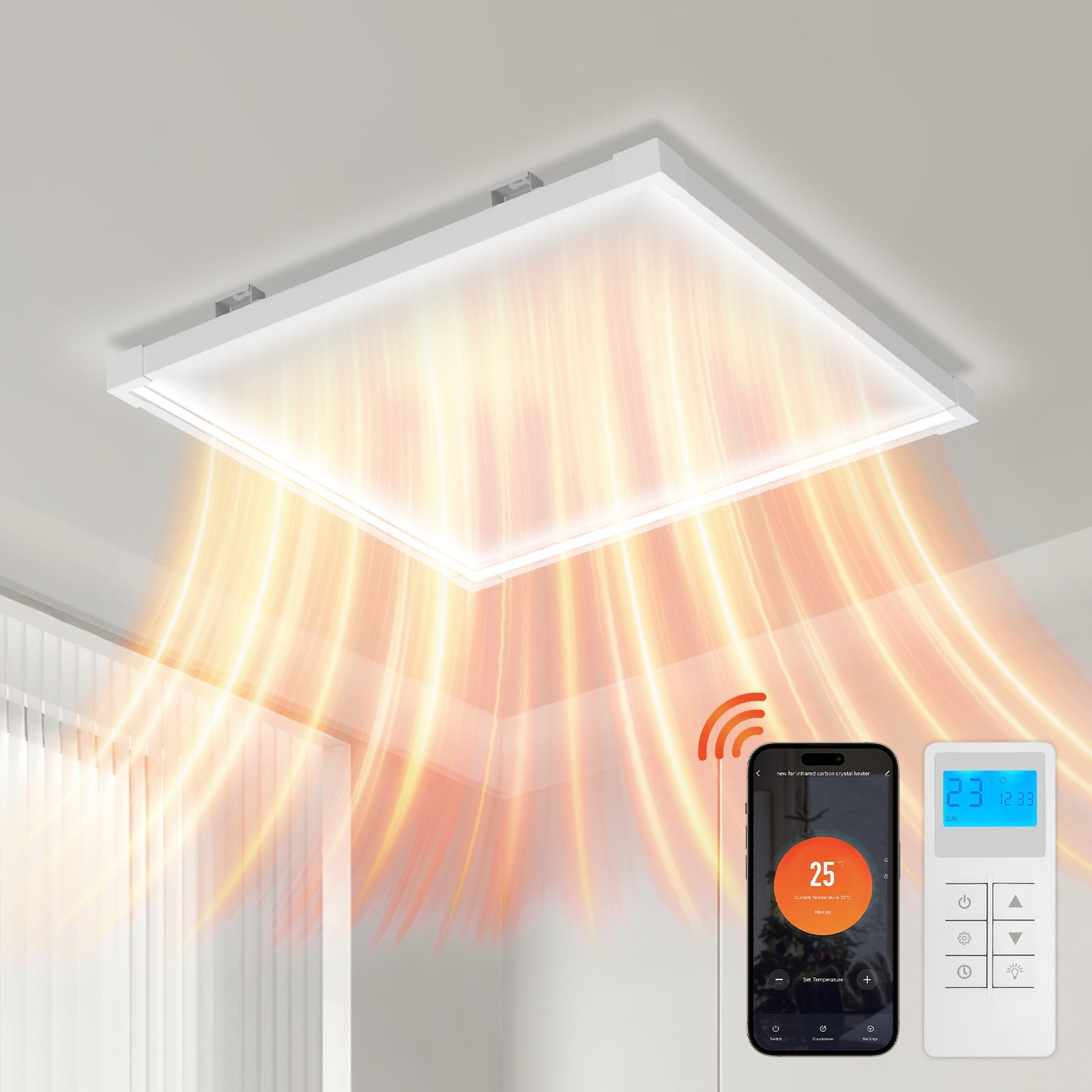 Cosmo Go Infrarotheizung Deckenheizung mit Licht 360/770W