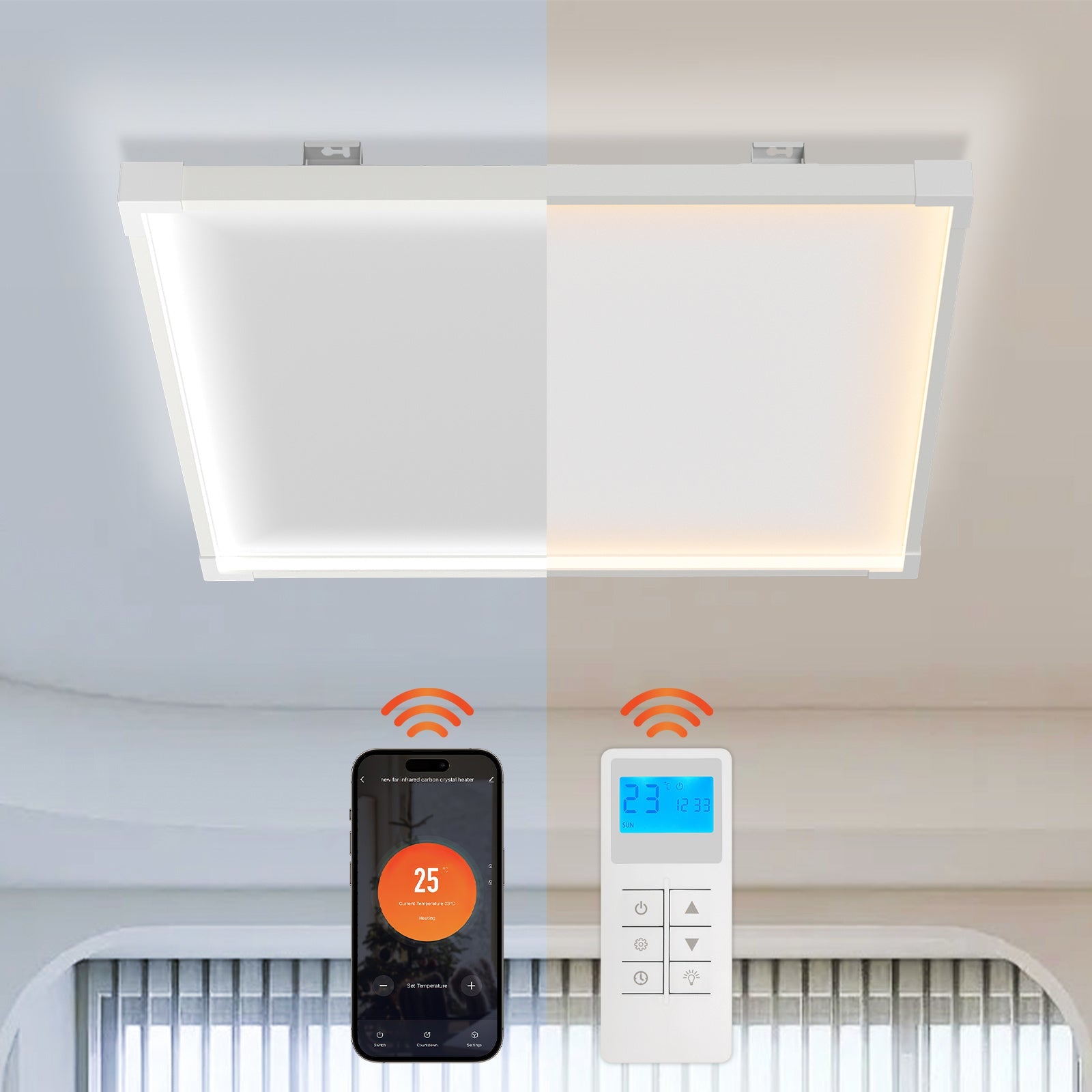 Cosmo Go Infrarotheizung Deckenheizung mit Licht 360/770W