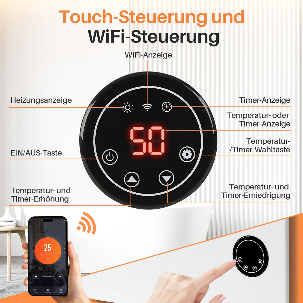 Cosmo Go Infrarotheizung Handtuchhalter Thermostat 400W/600W