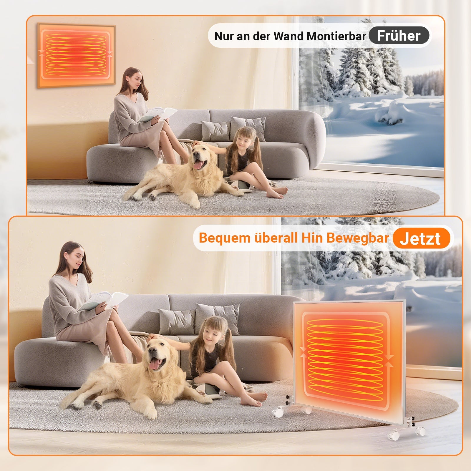 Cosmo Go Standfüße für Infrarotheizung Universell 2X