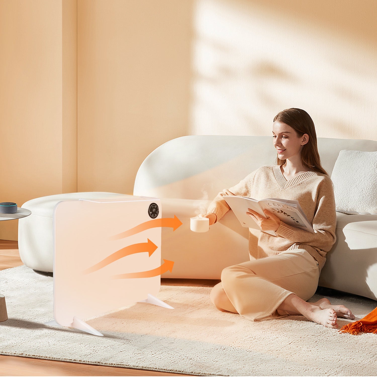 Cosmo Go Infrarotheizung Elektroheizung 450W mit App Fernbedienung