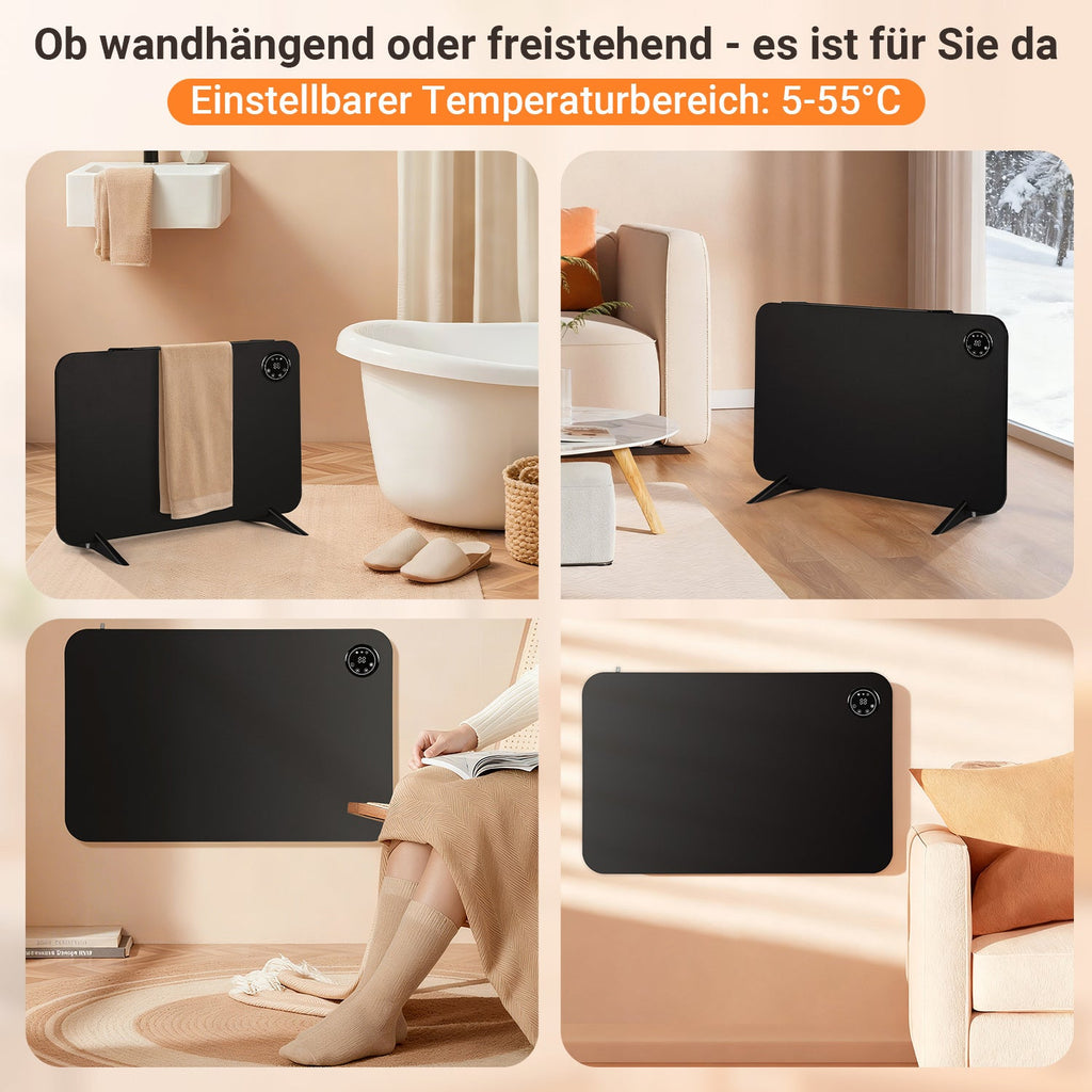 Cosmo Go Infrarotheizung Elektroheizung 450W mit App Fernbedienung