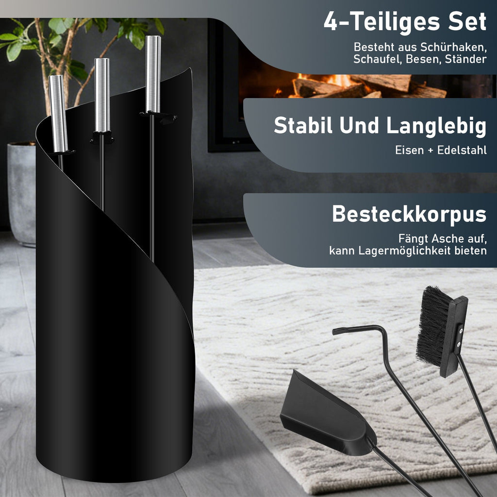 Cosmo Go Kaminbesteck 4 teilig Edelstahl Kaminzubehör