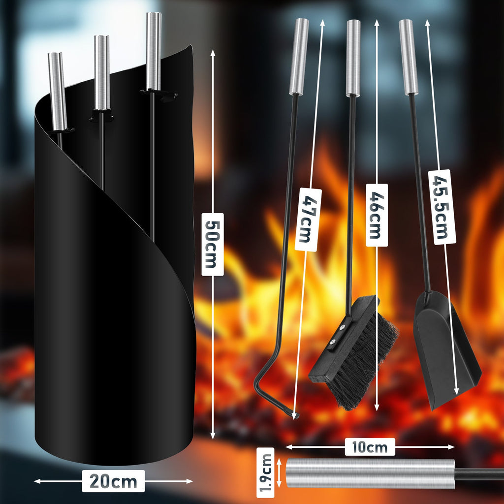Cosmo Go Kaminbesteck 4 teilig Edelstahl Kaminzubehör