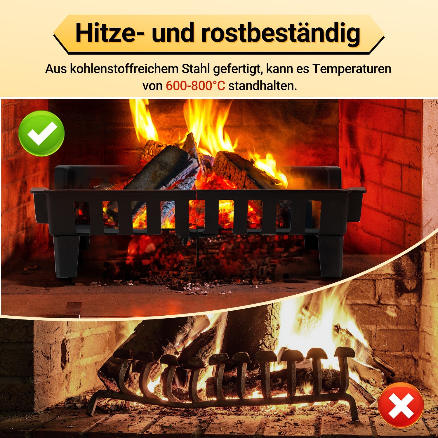 Cosmo Go Kaminrost Kaminholz Kaminholzrost U-förmig