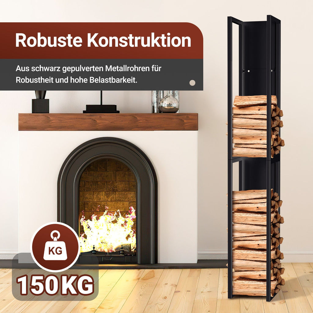 Cosmo Go Kaminholzregal Metall Kaminholzständer Wandmontage