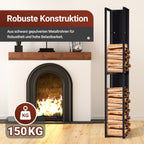 Cosmo Go Kaminholzregal Metall Kaminholzständer Wandmontage