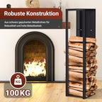 Cosmo Go Kaminholzregal Metall Kaminholzständer Wandmontage