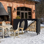 Cosmo Go Kaminholzregal Metall 244x34.5x124cm mit Schutzhülle