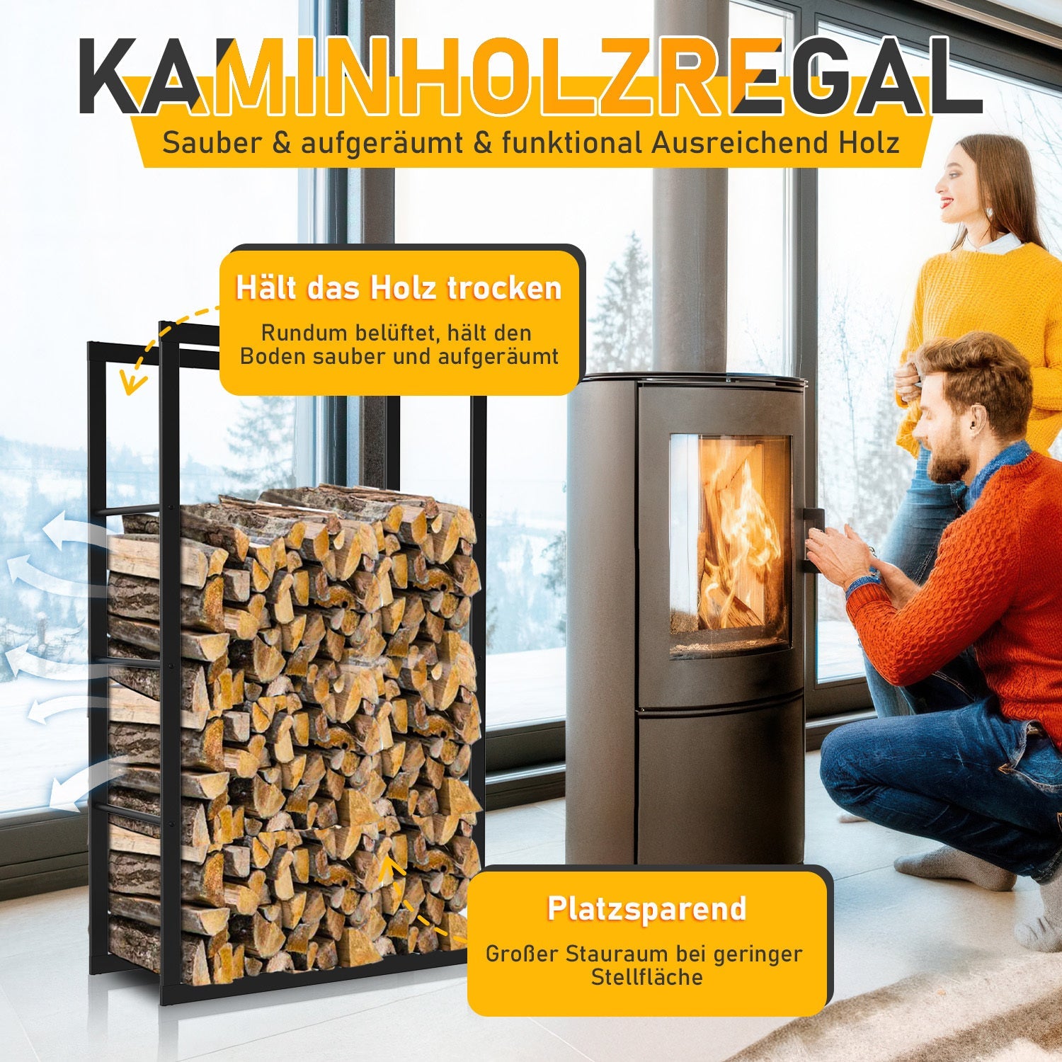 Cosmo Go Kaminholzregal Brennholzregal 8 Größen