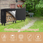 Cosmo Go Kaminholzregal Metall 244x34.5x124cm mit Schutzhülle