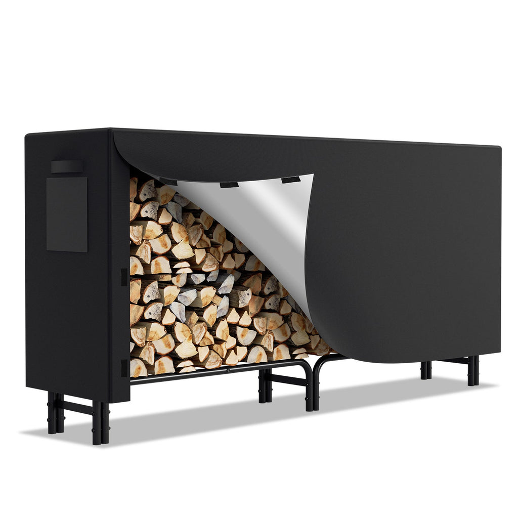 Cosmo Go Kaminholzregal Metall 244x34.5x124cm mit Schutzhülle