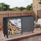 Cosmo Go Kaminholzregal Metall 244x34.5x124cm mit Schutzhülle
