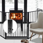 Cosmo Go Kaminschutzgitter mit Tür 304cm Metall Absperrgitter